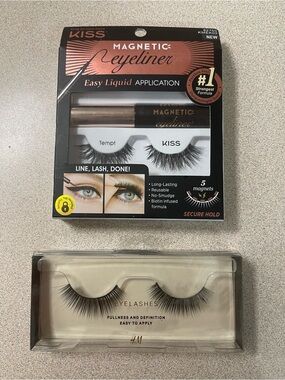 NEW KISS Magnetic Eyeliner & Magnetic Lash Kit Tempt 5 Magnets Secure Hold
